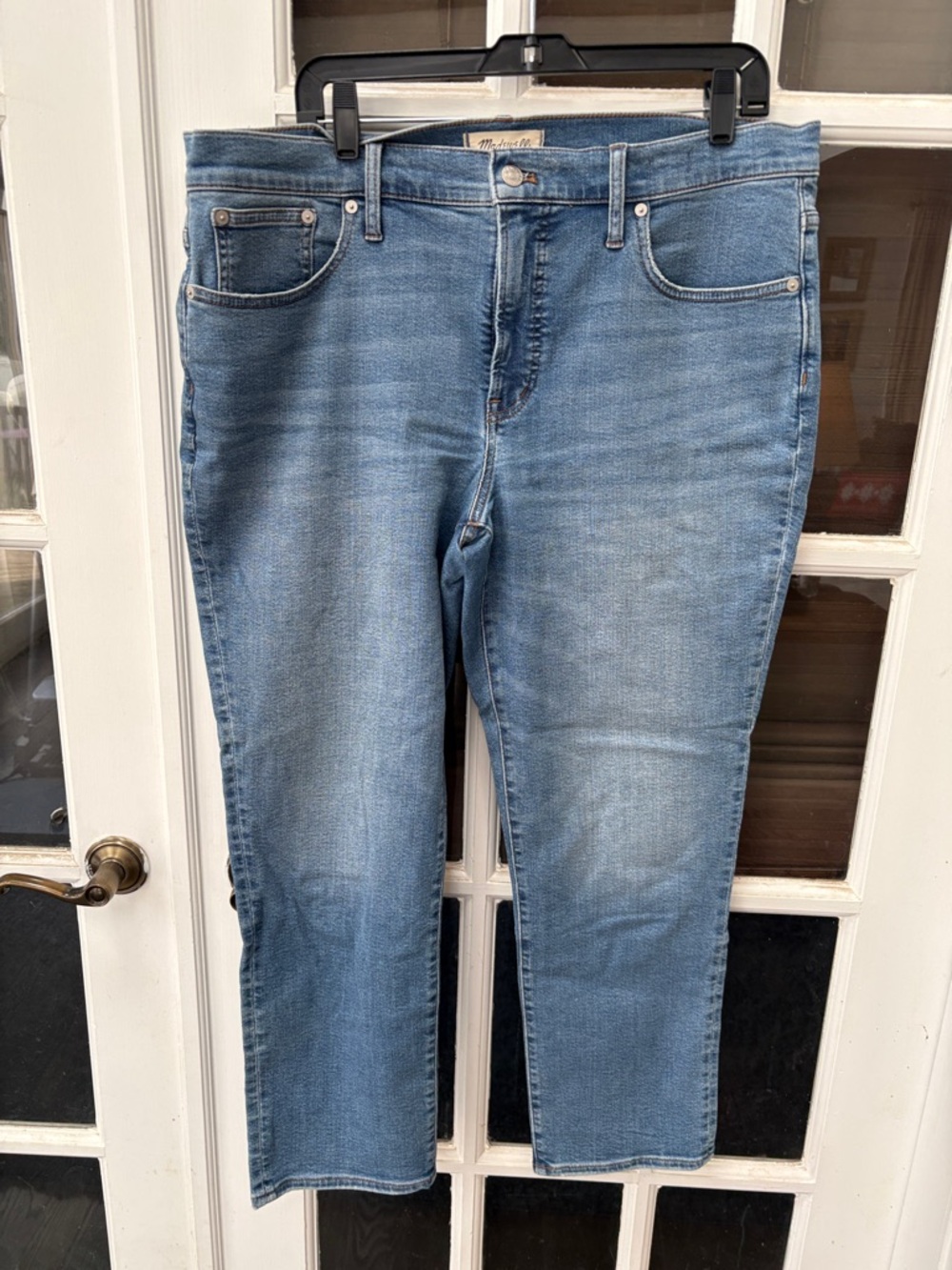 005 NWOT Madewell Mid-Rise Perfect Vintage Women’s Straight-Leg Light Blue Jeans